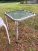 Set of 2 Square Outdoor Glass Top Side Tables - 4