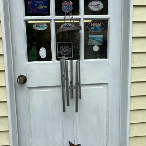 5-Tube Wind Chime with Butterfly Wind Catcher