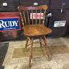 George B. Bent Co. Wooden Swivel Bar Stool with Windsor Back