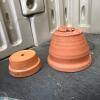 Two Terracotta Pot "Toad Abode" Garden Shelters - 3