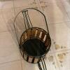Decorative Wood and Green Metal Watering Can Planter - 2