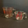 Pair of Glass Measuring Cups - Oven Basics and Pyrex