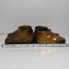 2 Pairs Of Bronzed Baby Shoes Keepsake - 5