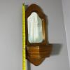 Wall-Mounted Wooden Shelf Mirror - 4