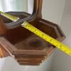 Wall-Mounted Wooden Shelf Mirror - 5