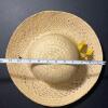 Natural Woven Straw Sun Hat With Yellow Ribbon - 4