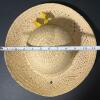 Natural Woven Straw Sun Hat With Yellow Ribbon - 5