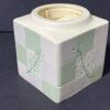 Square Ceramic Dispenser With Embossed Botanical Design - 2