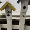 Decorative 7-Birdhouse Wooden Fence Panel - 6
