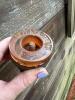Amber Glass & Cast Iron Barn Door Pulley Insulator