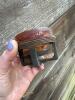 Amber Glass & Cast Iron Barn Door Pulley Insulator - 2