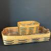 Pair of Woven Storage Baskets with Plastic Liners - One Peterboro Basket Co. Insert