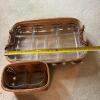 Pair of Woven Storage Baskets with Plastic Liners - One Peterboro Basket Co. Insert - 6