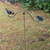 Metal Kinetic Garden Stake with Two Birds