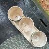 Set of 3 Ceramic Herb Pots with Tray & Floral Design - 2