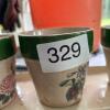 Set of 3 Ceramic Herb Pots with Tray & Floral Design - 9