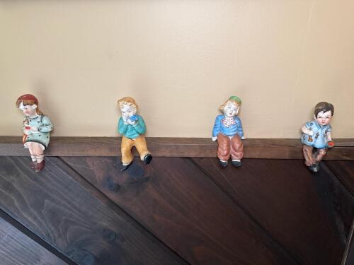 Set of 4 Occupied Japan OK China Porcelain Shelf Sitter Figurines