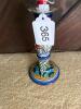 Painted Talavera Style Mexican Ceramic Candlestick Holder - 6