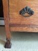 Antique Oak Sideboard Buffet with Mirror - 12