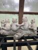 Decorative Garden Statue - Five Frogs on Log - 4