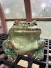 Large Realistic Glazed Ceramic Frog Garden Statue - 2