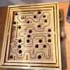 Wooden Labyrinth Marble Maze Game with Jenga - 2