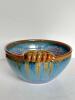 Sunset Canyon Pottery Stoneware Chip and Dip Bowl, Blue/Brown Drip Glaze - 6