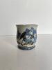 Cindy Angliss Signed Studio Pottery Cup & Saucer Set, Blue Floral, Hand-Thrown Ceramic - 4