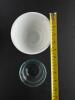 Pyrex Mixing Bowl Set:1 Pink Stripe Bowl & 4 Clear Cups - 4