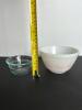 Pyrex Mixing Bowl Set:1 Pink Stripe Bowl & 4 Clear Cups - 5