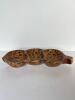 Acacia Wood Three-Compartment Serving Tray, Made in Thailand