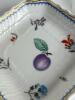 Pair of Richard Ginori Square Ceramic Dessert Dishes with Fruit & Floral Design - 4