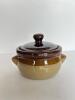 Set of 7 Brown Glazed Ceramic French Onion Soup Bowls with Lids - 2
