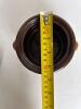 Set of 7 Brown Glazed Ceramic French Onion Soup Bowls with Lids - 5