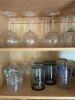 Glass and Stemware Cabinet Lot - 3