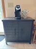 Black Kitchen Buffet Cabinet with Contents