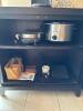 Black Kitchen Buffet Cabinet with Contents - 2