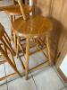 Set of 5 Oak Backless Counter Stools - 6