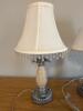 Pair of Victorian-Style Table Lamps with Beaded Fabric Shades - 2