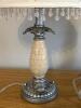 Pair of Victorian-Style Table Lamps with Beaded Fabric Shades - 3
