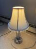 Pair of Victorian-Style Table Lamps with Beaded Fabric Shades - 5