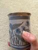 Handmade Cindy Pingliss Pottery Tumbler &ndash; Blue Floral Design - 2