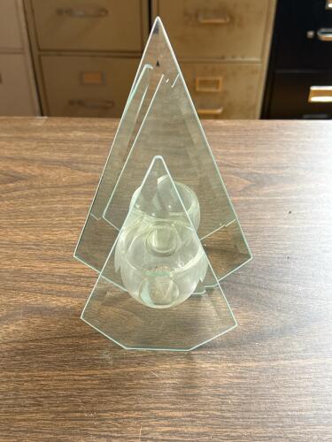 Modern Geometric Glass Tealight Candle Holder