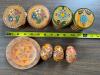Hand-Painted Russian and European Folk Art Wooden Trinket Boxes & Egg Collection - 2