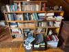 HUGE Book Collection with Wooden Bookshelf