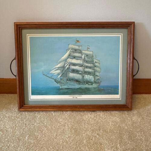 Pimpernel "Christian Radich" Tall Ships Series Decorative Serving Tray with Ornate Handles