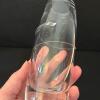 Hand-Blown Clear Glass Bud Vase with Applied Spiral Ribbon - 2