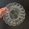 Clear Pressed Glass Deviled Egg Plate - 2