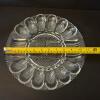 Clear Pressed Glass Deviled Egg Plate - 4