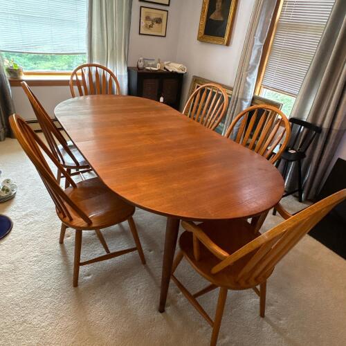 Six Windsor Style Chairs, Table Not Included
